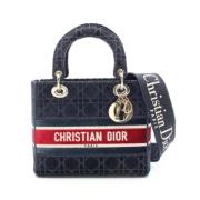 Pre-owned Velvet dior-bags Dior Vintage , Blue , Dames