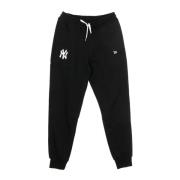 MLB Logo Jogger Trainingsbroek Zwart New Era , Black , Heren