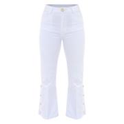 Stijlvolle Cropped Jeans voor Vrouwen Kocca , White , Dames