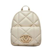 Ivoor Mode Rugzak Stijlvol Accessoire Moschino , Beige , Dames