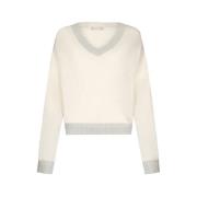 Beige Gebreide Trui Trendy Stijl Liu Jo , Beige , Dames