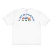 Grafische Tee Wit Kortemouw T-shirt Adidas , White , Dames