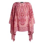 Zijden Roze Top met Paisley Patroon Etro , Pink , Dames