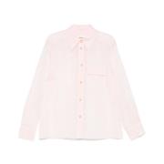 Roze Blouse met Knoopsluiting en Zak Khaite , Pink , Dames