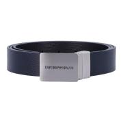 Stijlvol Plate Riem voor Mannen Emporio Armani , Blue , Heren