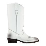 Witte Cowboy Laarzen Vintage Stijl Via Roma 15 , White , Dames