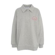 Grijze Sweatshirt Emberynn Chic Kraag Stand Studio , Gray , Dames