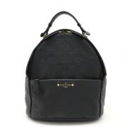 Pre-owned Leather backpacks Louis Vuitton Vintage , Black , Dames