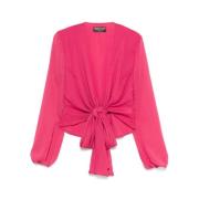 Framboosroze Diepe V-hals Shirt Chiara Boni , Pink , Dames