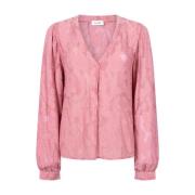 Chiffon Flower Blouse Alana Stijl Aaiko , Pink , Dames