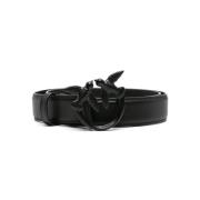 Zwart leren Love Berry riem Pinko , Black , Dames