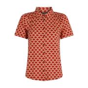 Maisie korte mouw blouse King Louie , Red , Dames