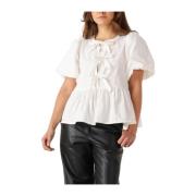 Elegante Witte Blouse Frederica Notre-v , White , Dames