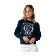 1986 College Embro Relaxte Sweater Colourful Rebel , Blue , Dames