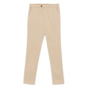 Lyocell Katoenen Broek met Zakken Canali , Beige , Heren