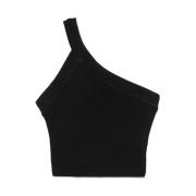 Zwarte Asymmetrische One-Shoulder Top IRO , Black , Dames