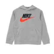 Grijze Fleece Hoodie met Pluche Interieur Nike , Gray , Heren