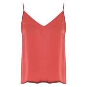 Chique V-hals Koraal Top Kocca , Red , Dames