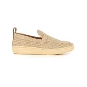 Beige Slipper in Rafia met Leren Details Lanvin , Beige , Heren