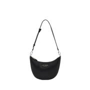 Elegante zwarte handtas met gouden details Guess , Black , Dames