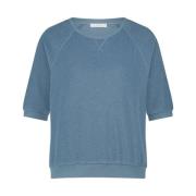 Slub Top Korte Mouw Neva Stijl By-Bar , Blue , Dames