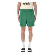 Logo Track Shorts voor Heren Palm Angels , Green , Heren