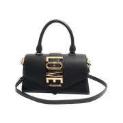 Zwarte handtas met gouden details Moschino , Black , Dames