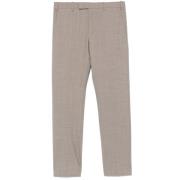 Beige Broek met Verborgen Knoop Pt01 , Beige , Heren