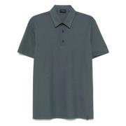 Katoenen poloshirt met Piqué Design Brioni , Green , Heren