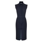 Elegante Midi Jurken voor Vrouwen Kocca , Blue , Dames