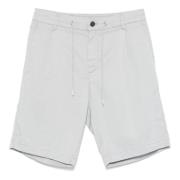 Lyocell/Katoen Shorts met Koord en Zakken Eleventy , Blue , Heren