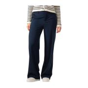 Wijde broek in donkerblauw Object , Blue , Dames