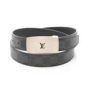 Pre-owned Canvas belts Louis Vuitton Vintage , Black , Heren