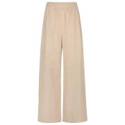 Lurex Gestreepte Broek By-Bar , Beige , Dames