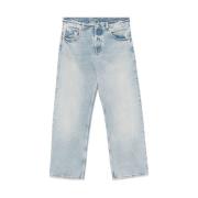 Lichtblauwe Ripped Jeans Klassieke Stijl Armarium , Blue , Dames