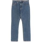 Indigo Blauwe Klassieke Vijf-Pocket Jeans Bally , Blue , Heren