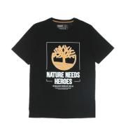 FT NNH Front Tee Zwart Timberland , Black , Heren