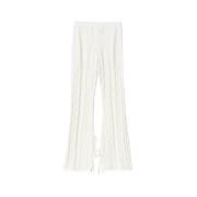 Zilveren Slim Fit Broek Gaëlle Paris , White , Dames