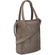 Cara Suede Schoudertas Taupe Shabbies , Gray , Dames