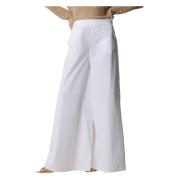 Hoge taille wijde pijpen broek Kocca , White , Dames