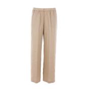 Linnen Broek Sand Regular Fit Hem Aspesi , Beige , Dames