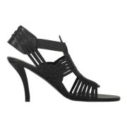 Leren Sandalen met Hak Ronde Neus Kenzo , Black , Dames