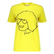 Geborduurd katoenen T-shirt Kenzo , Yellow , Dames