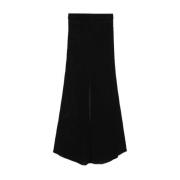 Zwarte Rok met Voorsplit The Garment , Black , Dames