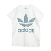 Trefoil Dames T-shirt Wit/Grijs Adidas , White , Dames