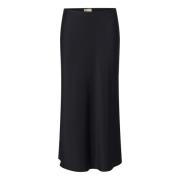 Elegante Satijnen Midi Rok vera mont , Black , Dames