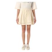 Crème Geknoopte Minirok Golden Goose , Beige , Dames