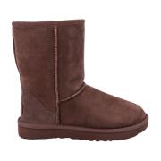 Korte suède enkellaarzen met nepbont UGG , Brown , Dames