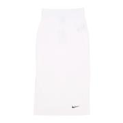 Geribbelde Jersey Rok voor Dames Nike , White , Dames