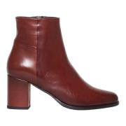 Bruine leren enkellaarzen Aw23 Rossano Bisconti , Brown , Dames